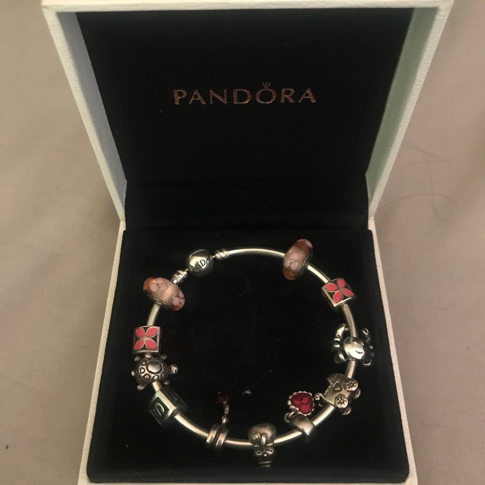 Pandora Bracelet/Bangle w/ authentic charms!